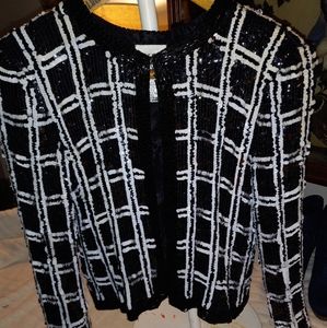 Leslie Fay Evening. Size M. Black and White